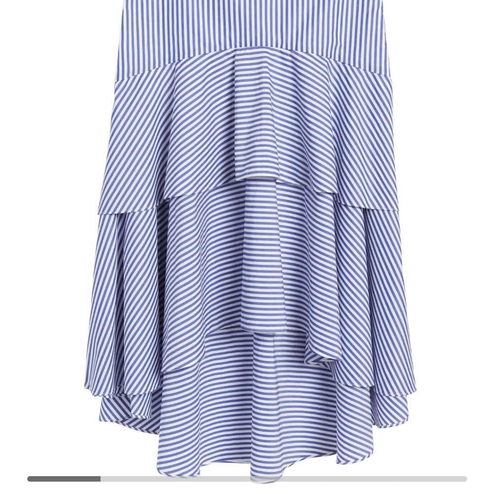 Gorgeous NWOT Striped Poplin High - Low skirt - Picture 3 of 8